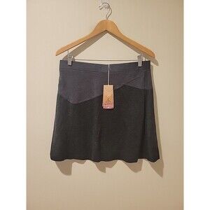 NWT Prana Livia Skirt Wool Blend A Line Gray/Black Outdoors Sporty M Preppy